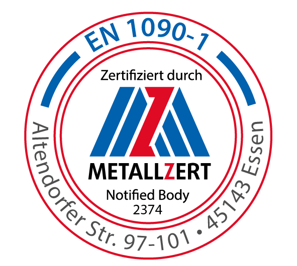 Zerfiziert nach EN1090-1 - Zertifiziert durch Metallzert